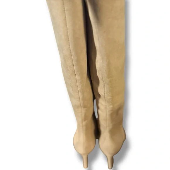 Vince Camuto VC-Tressara 2 Taupe Suede Knee High Cut-Out Heel Boots Size 6M/36.5 - Picture 6 of 7